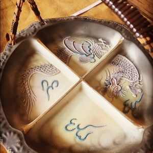 RARE! Moriage dragonware divided plate